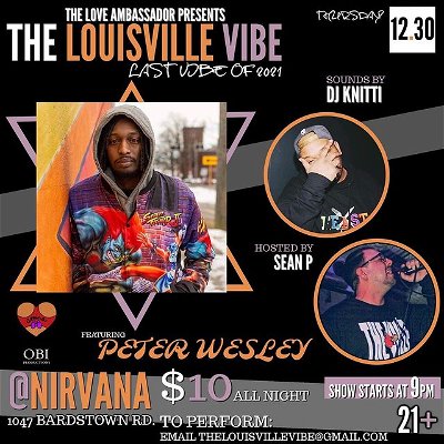 The Vibe has trusted me with headlining their last show of 2021. I’ve had a lot great moments on the vibe stage, Thursday will be no different. Come out and let’s end 2021 on a high note! The Main Event is coming 

#thelouisvillevibe #thevibe #louisville #hiphop