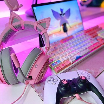 What do you prefer? Ps4 or ps45? 🥰💗 I find the controls on the ps5 a little hard to get used to! But the graphics are absolutely amazing~ 
❥
❥
🎀Gaming partners:🎀
🌸 @level2sniper_official 
🌸 @aiir_butterflyy
🌸 @comfycosycute
🌸 @kodoku.momo.gaming
🌸 @celestial.butterflies
🌸 @itsadorebabygirl
🌸 @piinkfaiiryy
🌸 @lumi_sakura
🌸 @pinkeu.mallow 
❥
❥
🏷
#kawaii #kawaiigamer #aesthetic #pinkaesthetic #pink #pinktheme #pastelpink #pinkaesthetic #sakuraaesthetic #sakura #sakuratheme #gaming #girlgamer #gamergirl #gamergirlsetup #gamer #desksetup #gamingsetup #setup #ps5 #playstation #razer