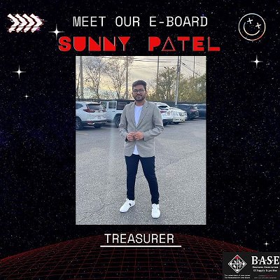 Welcome our BASE Treasurer: Sunny Patel🎉
 
My name is Sunny Patel. I am senior at RBS-Newark. I am treasurer at BASE. Currently, I am majoring in Supply Chain Management and concentration in MIS. I’m also in Bs/Ms program where I am pursuing my Master’s in Supply Chain Analytics at RBS-NB. 

I am happy to tell that this upcoming summer, I will start my Internship at Amazon Operations team as Area Manager.

In my free time, I like to play tennis and 9 ball pool. I am looking forward to meet my new board members and organize great events!