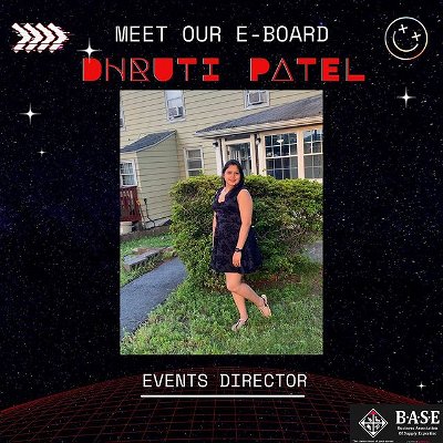 Welcome our BASE Events Director: Dhruti Patel🎉

Hi guys! My name is Dhruti Patel. I am majoring in Supply Chain Management. Being a BASE member last semester expanded my network, taught me key skills for the corporate world and provided me with a second family. I look forward to having another memorable year building new relationships and contributing to the growth of BASE as the Events Director. My favorite hobby is traveling because I love discovering new cities and places around the world. The fun fact about is me is I grew up living across three countries.