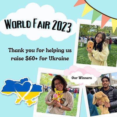 The worlds fair was such a fun and bright day! :)

We hosted the ring toss table which helped raise money that will be donated to Ukraine. We are so proud of what was accomplished today. Thank you to everyone who participated and donated!🥺
