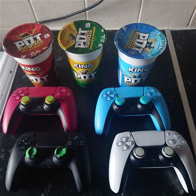 Four down, plenty, menty more to go... And we aren't talking about the beloved #dualsense controller's, we are referring to gamers and gamers, the ones and only @potnoodle. Okay just a little mention on the coloured DualSense when we gamers say, "I want that controller!" Followed by the words, "It's going to be M.I.N.E!" 👍💯👍💯👍 Game on Gamers. Game on. Brandon and babie5 (aka: PlayStation 5) and co 👍💯👍