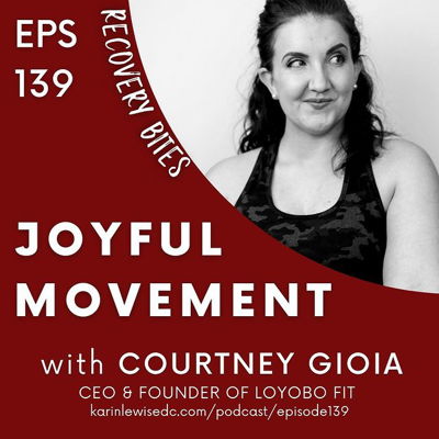 This week, Karin welcomes Courtney Gioia, mindset and body image coach and CEO of Loyobo FIT, to the show for, ”Joyful Movement.”

Tune in to learn the meaning of Loyobo, taking off the pressure of fitness, the ways poor body image messages are relayed to children, exercise as “punishment,” the notion that being smaller makes one desirable, defining body positivity, how movement is not “one size fits all,” and more.

Courtney Gioia is the CEO and founder of Loyobo FIT, a virtual community dedicated to helping women to ditch diet culture, find joy in movement, and to finally figure out how to love their body.

Courtney's own journey with health and struggles around body image/weight loss inspired her to become an ACE Certified Fitness Professional. She learned the hard way how broken our views are towards women's bodies and how the formula the fitness industry presents as "the answer" keeps us stuck in a cycle of shame, guilt and self-blame.

Her mission is to prove that there is another way, to help women step out of the struggle and into self-love! She teaches women how to ditch diet culture, how to heal their relationship with food and movement, and how to take the stress out of self-care. She wants you to see that you are MORE than a body and have the power to define health for yourself. 

Courtney recently launched Love Your Body, a 12 week coaching program to help others break free from diet culture, love their body at any size, create a vision of health and wellness that works in real life - right now. Learn more at loyobafit.com.

You can listen to Courtney’s episode by clicking the link in our bio, at karinlewisedc.com/podcast/episode139 and on all podcast streaming platforms. As always, thank you for listening!
.
.
.
#JoyfulMovement #Loyobo #HAES #AntiDietCulture #EDWarrior #HealingJourney #AntiDiet #HealthAtEverySize #BodyKindness #DitchTheDiet #BodyImage #IntuitiveMovement #SoulGrowth #SelfLoveFirst #EmpowerYourself #DietCulture #AllBodiesAreGoodBodies #Mindfulness #SelfCompassion #InnerStrength #BodyAcceptance #RecoveryBites #RecoveryPodcast