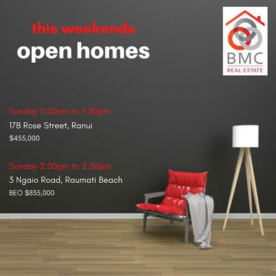 🏠🔑 Weekend Open Homes Alert! 🔑🏠

Join us this weekend for a fantastic lineup of Open Homes. Whether you're a first-time buyer or searching for your forever home, we've got something for everyone!  Don't miss this opportunity to find the perfect match for you and your family! 💕 See you there!

Can't wait until the weekend? 🤩 Contact Brent Longstaff today to schedule a private viewing 📞 0275 633 808 or for more information on these and our other properties for sale visit our website 🌐 www.bmc-law.co.nz/realestate

#OpenHouse #WeekendHomes #HouseHunting #DreamHome #RealEstate #HomeSweetHome