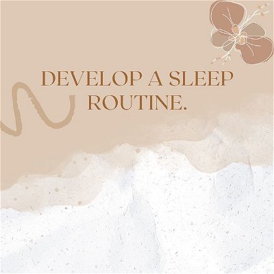 Photo by Jazmon Online Shop in New York, USA. May be an image of text that says 'DEVELOP A SLEEP N ROUTINE.'.