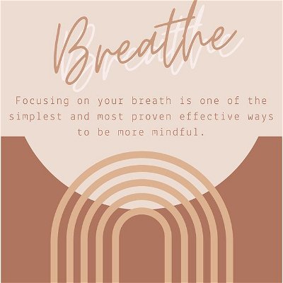Photo by Jazmon Online Shop in New York City, N.Y.. May be an image of text that says 'Breathe Focusing on your breath is one of the your simplest and most proven effective ways to be more mindful.'.
