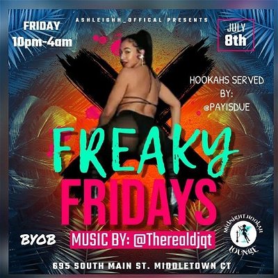 Friday just hit a lil different because they carrying the weight of the week 👏🔋 & Are not for the weak 💪🏽🤷🏻‍♀️ 

Tonight Connecticut & every Friday it goes up @midnight.parties hosted by @ashleighh_official & @w.mercenario 🌬 by @darkskinpapi_203 and I’ll b serving you all night hit my dm for VIP or any inquiries  see you then!