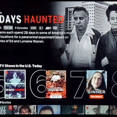 Only 2 days in and our new series #28dayshaunted streaming on #Netflix is in the top 5 for netflix's first ever #paranormal realty show. Thank you to all who have watched and supported since it's release.  #thankful #grateful #lorrainewarren #TheConjuring #spooky #scary #evil #halloween #halloween2022 #parnaormalinvestigator #paranormalinvestigation #hauntedhouse #hauntedplaces #supernatural #creepy #creepyvibes @netflix