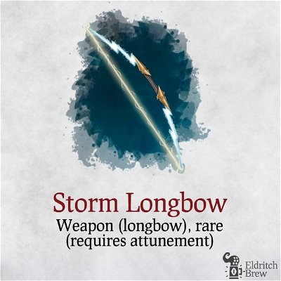 Storm Longbow
—
Follow @eldritchbrew for the best 5e homebrew in Instagram! 🔥
—
If you found this post helpful, please
Like ❤️
Comment 💬
Save 💾 it for later so you don’t forget!
—
We will continue posting awesome homebrews for your 5e settings!
—
#dnd5e #dndcharacter #dnd #criticalrole #5e #dungeonsanddragonsart #instadaily #art #illustration #digitalart #digitalpainting #digitalillustration #dungeonsanddragons #dungeonmaster #fantasyart #fantasy #wotc #wizardsofthecoast #dndart #worldbuilding #tabletop #ttrpg #rpg #tabletopgames #illustrationoftheday #roleplay #fantasyartist #artistsoninstagram #artistsofinstagram #conceptart