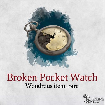 Broken Pocket Watch
—
Follow @eldritchbrew for the best 5e homebrew in Instagram! 🔥
—
If you found this post helpful, please
Like ❤️
Comment 💬
Save 💾 it for later so you don’t forget!
—
We will continue posting awesome homebrews for your 5e settings!
—
#dnd5e #dndcharacter #dnd #criticalrole #5e #dungeonsanddragonsart #instadaily #art #illustration #digitalart #digitalpainting #digitalillustration #dungeonsanddragons #dungeonmaster #fantasyart #fantasy #wotc #wizardsofthecoast #dndart #worldbuilding #tabletop #ttrpg #rpg #tabletopgames #illustrationoftheday #roleplay #fantasyartist #artistsoninstagram #artistsofinstagram #conceptart