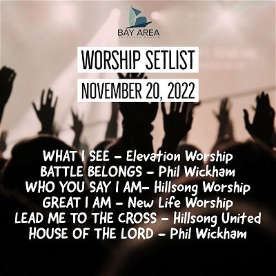 Our scheduled worship songs for Sunday.  Which one are looking forward to the most?