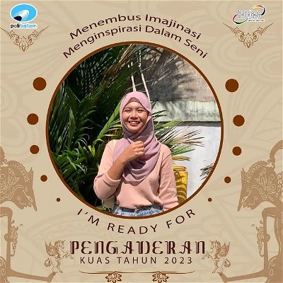 [I'M READY FOR PENGADERAN KUAS 2023] 

Salam Seni! Saya Yusdia Amellya dari Jurusan Manajemen Bisnis, Prodi Administrasi Bisnis Terapan turut berpartisipasi dalam menyukseskan Pengaderan Kumpulan Anak Seni Politeknik Negeri Batam 2023. Kami bangga dengan budaya dan siap berkontribusi dalam mengembangkan Seni di Indonesia 

"Kreativitas itu membutuhkan keberanian."

#PengaderanKuas2023 
#Polibatam 
#Kuas 
#WelcometotheLegendsofIndonesia
