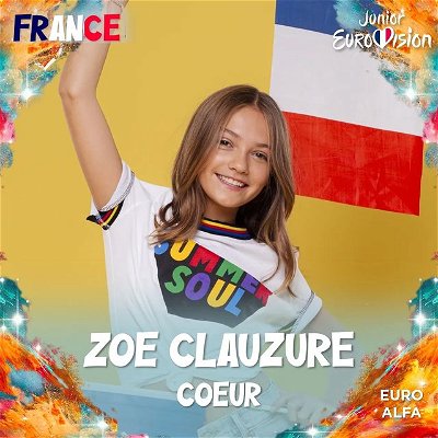 Zoé will represent 🇫🇷 France in JESC 2023!

#cœur
@zoeclauzure