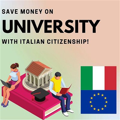 You could save big on higher education by enrolling in an EU school! Having your Italian Citizenship recognized also means you could save on your children’s higher education as well…. Find out if you qualify for Italian Citizenship by descent at www.ItalianNow.it

#italy #italiancitizenship #juresanguinis #EUcitizenship #AmericanExpats