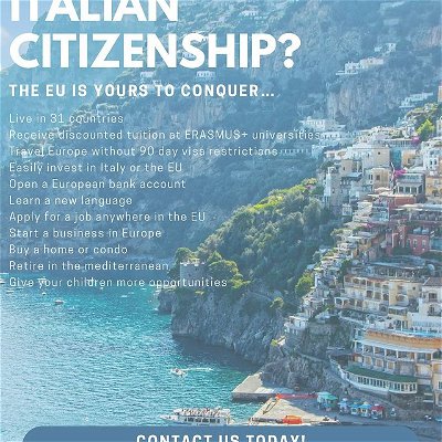 Italian citizenship opens the door to infinite new possibilities! What will you do as an Italian/EU citizen? 🇮🇹🇪🇺

#italy #italiancitizenship #juresanguinis #EUcitizenship #AmericanExpats #dualcitizenship