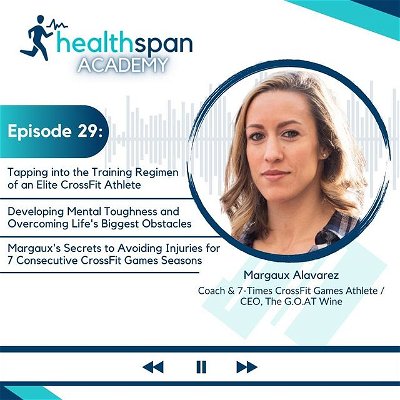 In this week's episode of Healthspan Academy, I sit in with Margaux Alvarez who is a seven-time CrossFit Games Athlete and 2020 Titan Games West Champion. Margaux chats about how she got started in CrossFit and how she became one of the fittest humans on earth. 

Successful in both athletic competition and running her own business, she discusses the challenges of competing as an elite athlete, her training regimen, and the mindset that allowed her to excel. Margaux discussed some of her secrets to establishing longevity in the sport of fitness and some brilliant tips for preventing injuries. 

Margaux is well rounded athlete and entrepreneur. She is fueled with passion for coaching, mentoring, entrepreneurship, and everything in between. An accomplished athlete with nearly a decade of experience in the CrossFit games, she has long been regarded as one of the strongest competitors in the CrossFit world having competed in multiple events and consistently finishing in the top ten. She first participated in the CrossFit Games as a volunteer in 2011 and rapidly grew dedicated to making it onto the field. She qualified for regionals in 2012 and broke into the Games circle in 2013. In 2015, she took 9th as an individual and then 7th on Team Invictus X, in 2019. 

At present, Margaux has already established herself as one of the true ambassadors of the sport and a source of inspiration to countless athletes, both through her performances as well as her passionate work as a coach, affiliate owner, and mentor. Today, she is devoted to her winery business, which is located in her hometown in Las Vegas.

To know more about Margaux, check out The G.O.A.T WINE.

*** Please note that the content discussed in this podcast is intended for self-education and is not to be interpreted as medical advice.