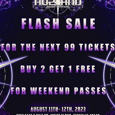 📢 HEY! FLASH SALE IS STILL GOING FOR ANYONE WHO HASNT GOTTEN A TICKET! 📢

If you haven’t secured a Rozland ticket definitely check my ticket link! So many amazing artists will be there and I don’t want you to miss this. Activities for Saturday have been announced and the stage is looking CRISP! Plus a bunch of amazing visual work from the always amazing Chelsie The-Fantastic Huz! So much anticipation, but you’ll want to grab these tickets soon!