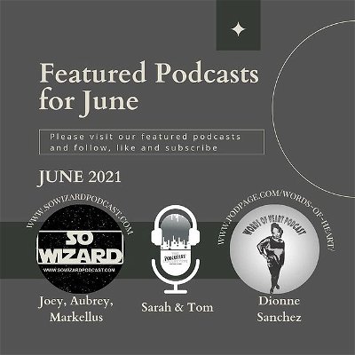 Tomorrow we start a new month feature, but we would like to close out #june by telling you all we are on #applepodcasts (finally!). Head on over to listen to our June features with @heartwarrior25 and @sowizardpodcast 

#podcast #feature #apple #itunes #listen #tpc #thepodcasterscollective