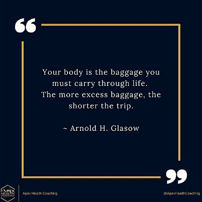 Your body is your lifelong travel companion. 

The more you burden it with excess baggage, the harder the journey becomes. 

It's easy to forget that our bodies are the vessels that carry us through life's adventures. 

Just like with any journey, the more excess baggage we carry, the harder it becomes to reach our destination. 

This is true not just physically, but mentally and emotionally as well.

Taking care of our bodies isn't just about achieving a certain look or weight. 

It's about ensuring that we can enjoy all of life's experiences to the fullest. 

It's about having the energy to climb mountains, the strength to carry our loved ones, and the endurance to chase our dreams.

So let's treat our bodies with the respect they deserve. 

Let's nourish them with healthy food, hydrate them with plenty of water, and move them with joy and purpose. 

Let's not burden them with excess baggage that weighs us down and shortens our journey.

Let's embrace the journey of life with a body that is strong, healthy, and full of vitality. ❤️ 

#healthcoach #fitness #workout #training #fitfam #coach #healthylifestyle #personaltrainer #stronger #gethealthy #healthcare #inspiration #healthyfood #getfit #instagram #food  #healthylifestyle #health #nutrition #healthyliving #weightloss #healthyfood #healthy #motivation #healthcoaching #holistichealth #fitnessmotivation #healthiswealth #lifestyle #mindset #healthyhabits