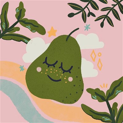 illustrated this little sleepy pear as part of a sticker sheet + november wallpapers 🌿

this weekend has been pretty busy with not a lot of down time. i did, however, make a carrot cake this evening which was super fun!

despite being busy, i’m feeling pretty recharged and excited for the new week ahead. i hope your weekend was restful and enjoyable!

.
.
.
.
.
#weareillustration #folktale #illustratorsoninstagram #sketchbook	#stickershop #womeninillustration #digitallyart #illustrate #artist	 #stickers #illustrationinspiration #moreillustrations #etsy #digitalart #smallbusiness #ladieswhodraw #drawingdaily #australianartist #illustrator #illustration #illustrationbook #illustrationwork #artstagram #paintings #artistsoninstagram #procreate #digitalillustration #childrensbookillustration #plantart #ipadart