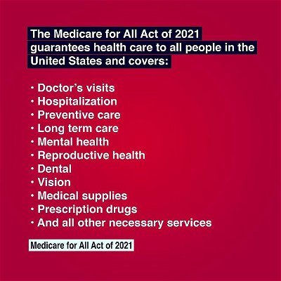 Because of #COVID19, many Americans have lost their employer-based healthcare and have to choose between buying groceries or seeing a doctor. Having #MedicareForAll would curb so many preventable deaths while saving the average American family tens of thousands each year.

We must come together to guarantee health care as a human right. Call your reps at @nationalnurses’s hotline 202-953-4101 to support the Medicare For All Act of 2021. #UnitedLeft #Socialism #peopleoverprofit