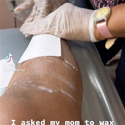 Disclaimer she is not a licensed esthetician but a great mom 💕💕💕🤞🏾😂😂