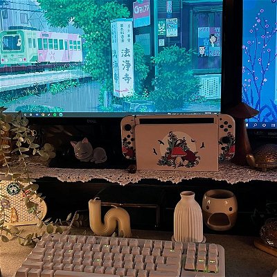 I haven’t been able to post much recently but I did a little desk reset and I love the little subtle changes🌿🌟 

Check out these amazing accounts🌟
@cozy.xing 
@matcha.mage 
@supertendo_ 
@mintendo.gaming 
@candy.apple.plays 

 🏷️#pcgaming #gamingsetup #twitchstreamer #aesthetics  #girlgamer  #nintendoswitch  #nintendo  #cozygamingcommunity #animalcrossingnewhorizons  #gamingaesthetic #닌텐도스위치 #picoftheday #animalcrossing #nintendoswitchgames #kawaiiaesthetic #gameraesthetic #pokemon #luigi #supermario #nerd #deskorganization #deskinspiration #studygram #setupinspiration #gamingcommunity #pcbuild