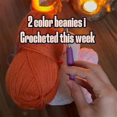 Crocheted 2 colors beanies :) #crochet #crochetaddict #handmade #handmadecrafts #autumncrochet #smallbusiness #crochetbeanie