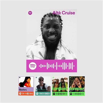 feels like a dream to be on the cover of @Spotify 's alté cruise playlists!! 
you can also find me on some really cool other ones hehe :)

Thanks to the editors @spotifyafrica for the love. Now go listen to that new 5STAR. link is in th re bio go blast that.

Appreciate the team and everyone supporting the boy .

Alté Cruise 
Sizzlers
+233 Bars
NewMusicFriday Naija 
NewMusicFriday Ghana