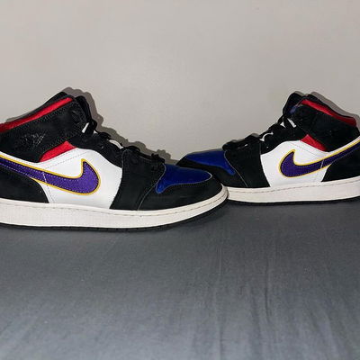 SOLD on eBay
Air Jordan 1 Mid SE GS ‘Rivals’
▪️Kids’ Size 6.5
▪️$36
▪️Lightly used without box
▪️Click the link in my bio or DM me 

The Air Jordan 1 Mid SE ‘Rivals’ brings back the 1985 icon in a mash-up ‘What The’ color way that honors MJ’s NBA opponents over the years. The blue tongue tag with an orange Jumpman is a nod to the NY Knicks, while the ‘Bred’ elements in the collar call out the Portland Trailblazers. The Swoosh logo is in Lakers purple and gold, and the ‘Royal Blue’ toe box is inspired by the Detroit Pistons. Shown with the Black/Field Purple-White-Gym Red-Rush Blue-Amarillo colorway. Style code BQ6931-005