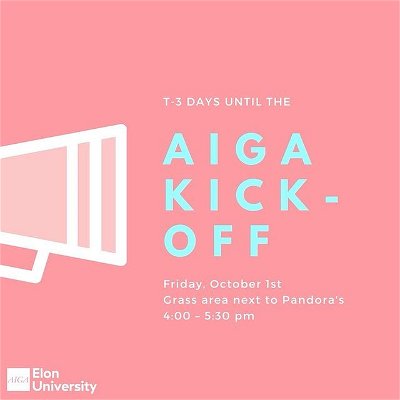 T-3 DAYS🎉!

Come join us for the 2021 AIGA Kick-Off Event!! THIS FRIDAY from 4:00 - 5:30 pm on the grass area next to Pandora’s Pies!!

You will have a chance to meet the members, learn more about the organization, and enjoy some light refreshments.