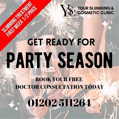 🥳 🎉 PARTY SEASON IS ON THE WAY!!! 🎉 🥳

Whether you find it challenging to stick to healthy eating during the holiday season or you want to feel better about your self in time for a party, we can help you!!

Your Slimming & Cosmetic Clinic is registered and regulated by the Care Quality Commission to ensure the highest standards of patient care.

Call us today and book your free consultation with one of our lovely doctors!

📞 01202 511264
📩 hello@yourslimmingclinic.com
💻 https://www.yourslimmingclinic.com/

#weightlossdorset
#weightlossafterbabydorset
#weightlossathome
#weightlossbeforeandafter
#weightlossdiet
#weightlossdietician
#weightlossdietplan
#weightlossdietbournemouth
#weightlossexcersise
#weightlossexpert
#weightlossformen
#weightlossforwomen
#weightlossgoal
#weightlossideas
#weightlossinprogress
#weightlossinspiration
#weightlossjourney
#bournemouthbusiness
#poolebusiness
#smallbusinessbournemouth
#sobobusiness
#christchurchbusiness
#supportbusinessdorset
#weightlosssuccess
#weightlosstips
#weightlosstips2022
#weightlosstransformation
#weightmaintenance
#weightmanagement
#bournemouthweightloss