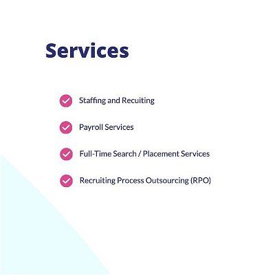 Partner with us for all your workforce needs! We provide a range of staffing and recruiting services to help your business thrive. Whether you need temporary or full-time employees, our expert recruiters will help you find the best fit for your team. Our payroll services and RPO solutions streamline your HR processes to lighten your workload and let you focus on your businesses main goals. Get in touch with us today to discover how we can help you build a winning team! #StaffingAndRecruiting #PayrollServices #RPO #WorkforceSolutions