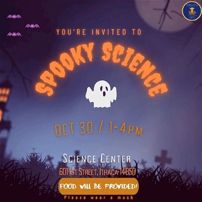 Come join BBMTA for some spooky fun at the Ithaca Science Center on October 30th to volunteer with the Ithaca community. Food will be provided and masks are required to be worn. Details regarding our costumes will be communicated later. Please fill out the interest form so we know who’s coming, link in bio. See you there!
