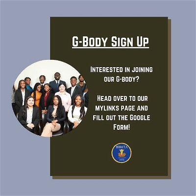 Are you a valued member of our G-body community, but haven't been receiving our emails?

If so, please visit our mylinks page (in bio) and taking a moment to complete our Google Form. By doing so, you will be added to our official roster through Listserve and Campus Groups. Join us today!