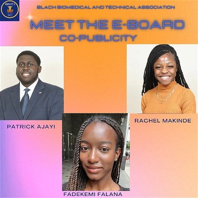 Meet the E-board🫶🏾
Publicity!
Patrick, Kemi, and Rachel✨