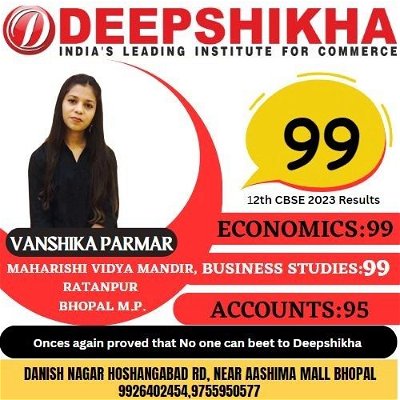 Once again proved that no one can beat to #deepshikhacommerceclasses 
#vanshika
@aadi