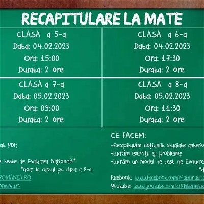 Curs recapitulare la mate.
www.matematicaromania.ro/magazin/