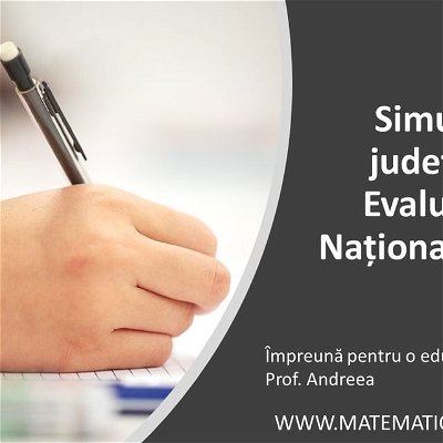 🎁Toate simulările județene la matematică pentru Evaluarea Națională 2023 într-un singur loc.
Împreună pentru o educație de calitate.
Cu drag,
Prof. Andreea 
WWW.MATEMATICAROMANIA.RO