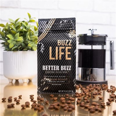 Brew better coffee at home! 🏠 Shop our selection of fresh coffees, subscription packages, and our delicious Vanilla Powder online at BetterBuzzCoffee.com!