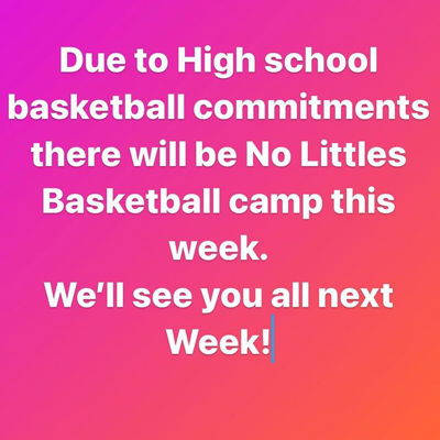 No skills camp this week. Check back later this week for next weeks schedule