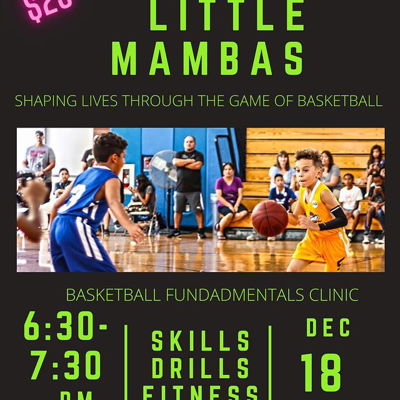 ****Updated Time****
Todays Little Mambas will training will be from 
6:30-7:30 at the Wackford!! Lets get this work!