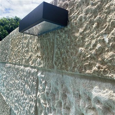 We love working with quality products and can't wait to see the textures of this beautiful stonework at night. 
Designed and built by  @cclandscapes and @cc.pools