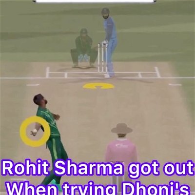 Rohit sharma got out when trying dhoni’s helicopter shot. Playing cricket with poster gaming. #TrinityReelsChallenge #fbexclusive #cricket #Ashes #cricketlovers #memes #reels #viral #discover #funny #dhoni #rohitsharma #MIPaltan