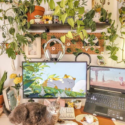 🌼 Good morning 🌼

I hope you're all having a great day so far 💛

What will be the first game you play this year? Mine will be Tunic 🦊🗡 I'm going to try to advance in the game today. My first play was a rough one so hopefully I don't get lost again 😂. LET MEEEEE KNOOOWWWWW 💛💛 

On monitor: "Relax with my cat - beats to sleep/study x Fall In Luv" by Fall In Chill on YouTube. 

🌼Below are my gorgeous partners🌼
@xravenite 
@marsxogames 
@cozy.delphox 
@bebecheesecake08 
@cathyplays 
@madssgames 
@_honeygaming 
@switch.caroline 
@drewas_place 
@cozytuca 
@pixel_plant_gamer 
@fight_like_a_girl93 
@nintendes 
@nina.xo_o 
@narizinho0803nintendo 
@i.always.can 
@rimahthedreamer
@call_me_cozyabby 

.
.
.
#desktransformation #deskaesthetic #gamingcommunity #gamingsetup #desksetup #catsofinstagram #cats #deskinspo #cozycorner #cozycommunity