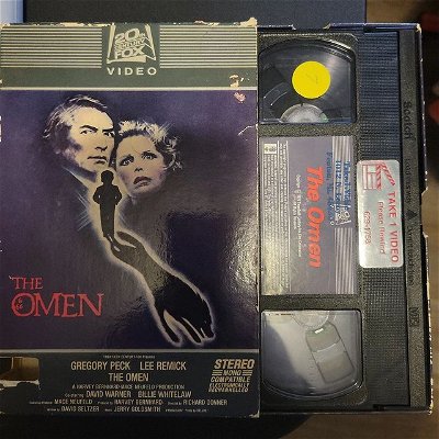 Going live on @whatnot tonight at 8pm est. VHS tapes start at $2! Giving away this Omen slipcase!