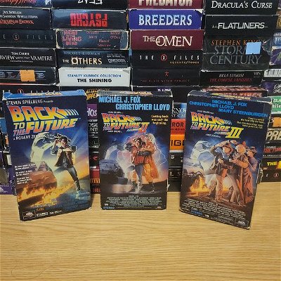 Going live on @whatnot at 8:05! Giving away the Back to thr Future trilogy tonight! #vhs