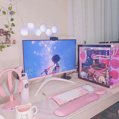 .｡*♡✧*。I'm so happy with my new keyboard! So pink and dreamy ♡ i love to use it in work and gaming! How do you like this setup? Kinda simple but I like how it is today 🌸✨ It makes my mind at peace & calm seeing this clean state 💗

Keyboard from @glorious
Keycaps & Switches from @akkogear, bought them from @datablitzph
Deskmat from @mdcustommousepad
°
°
°

꒰tags꒱
#pink #pinkgamer #kawaii #GenshinImpact #genshin #pinkaesthetic #pinkgamingsetup #kawaiisetups #desk #ａｅｓｔｈｅｔｉｃ #deskgoals #pinksetup #pinkfeed #gamergirl #gamerlife #sakura #gamingsetup #gamingpc #gamer #pinkpc #deskspace #kawaiiaesthetic #kawaiistyle #weeb #anime #pinkcommunity #gaminglife #pinkgaming #aesthetic #keyboard