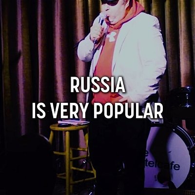 Russia is very popular - from The Other Show with @lizzierose filmed by @wrightontarget #standup #comedyreels