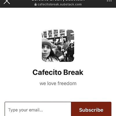 Please join our newsletter at substack & enjoy our podcasts. Link in profile: https://cafecitobreak.substack.com/